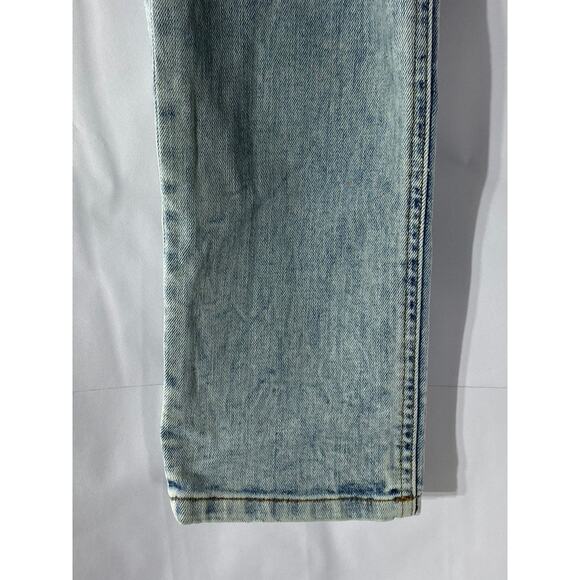 ZARA Men’s Light Blue Wash Denim Distressed Slim-Leg Button-Fly Jean SZ 32 - Picture 8 of 12